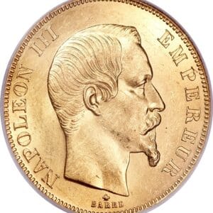 50 francs Napoleon III tête nue
