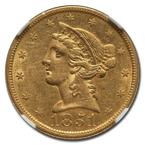 Liberty Gold Half Eagle 1851