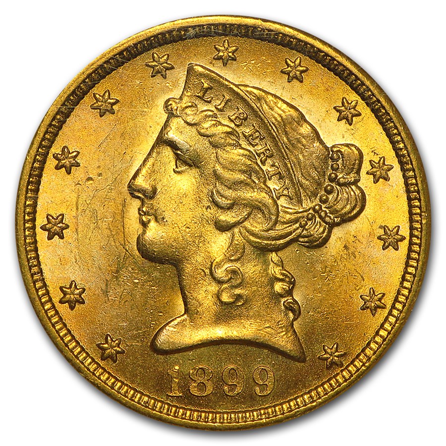 Liberty Gold Half Eagle 1899