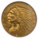 5 Dollars Indian Head 1909 AU53