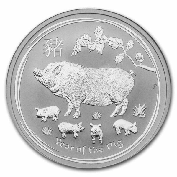 1 oz Silver Lunar Pig 2019