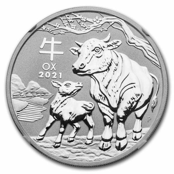 1 oz Silver Lunar Ox 2021