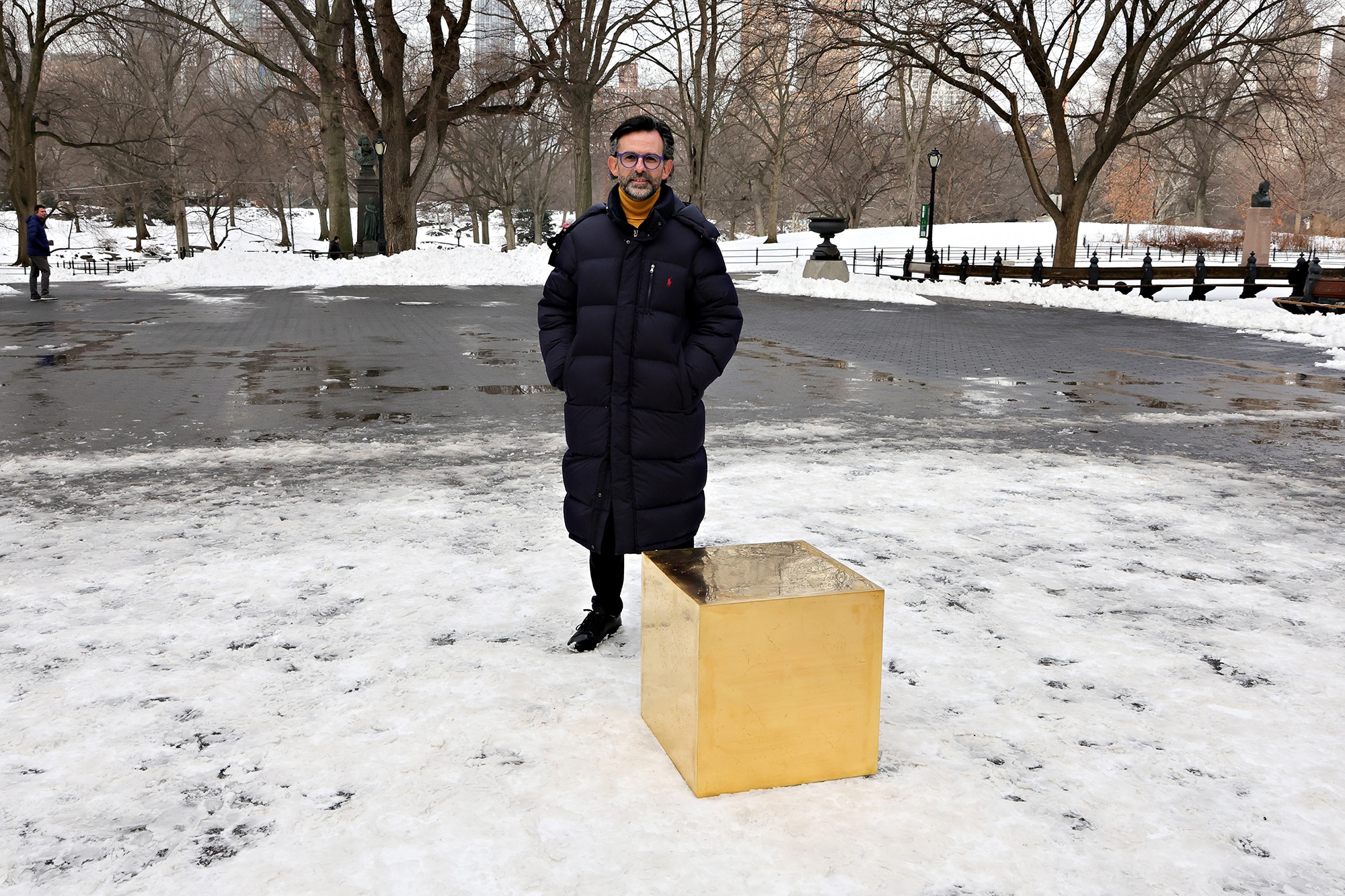 Un cube en or pur à Central Park
