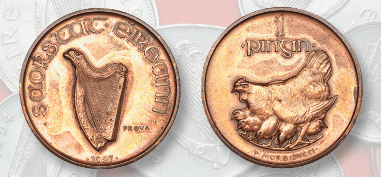 Un rare penny irlandais de 1927 est mis en vente