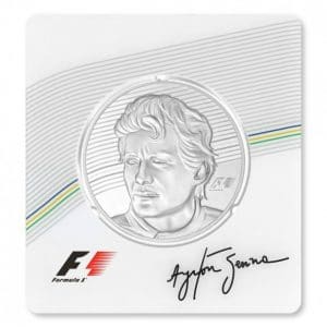 AYRTON SENNA - FORMULE 1 - 2,5 ONCES ARGENT