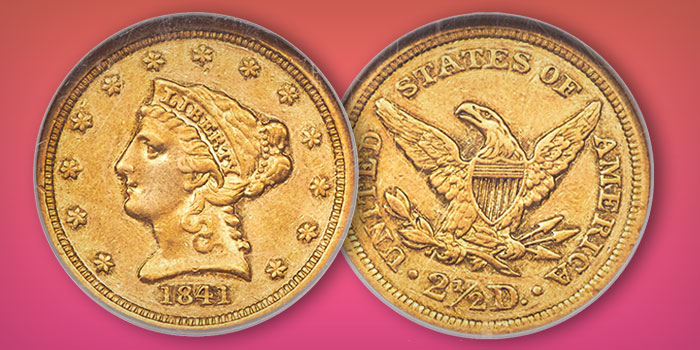 Le rarissime quart d’aigle 1841 “Petite Princesse” est offert