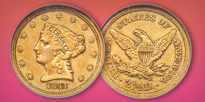 Le rarissime quart d’aigle 1841 « Petite Princesse » est offert