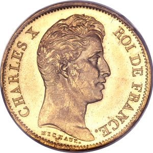 40 francs Charles X 1830 AU55