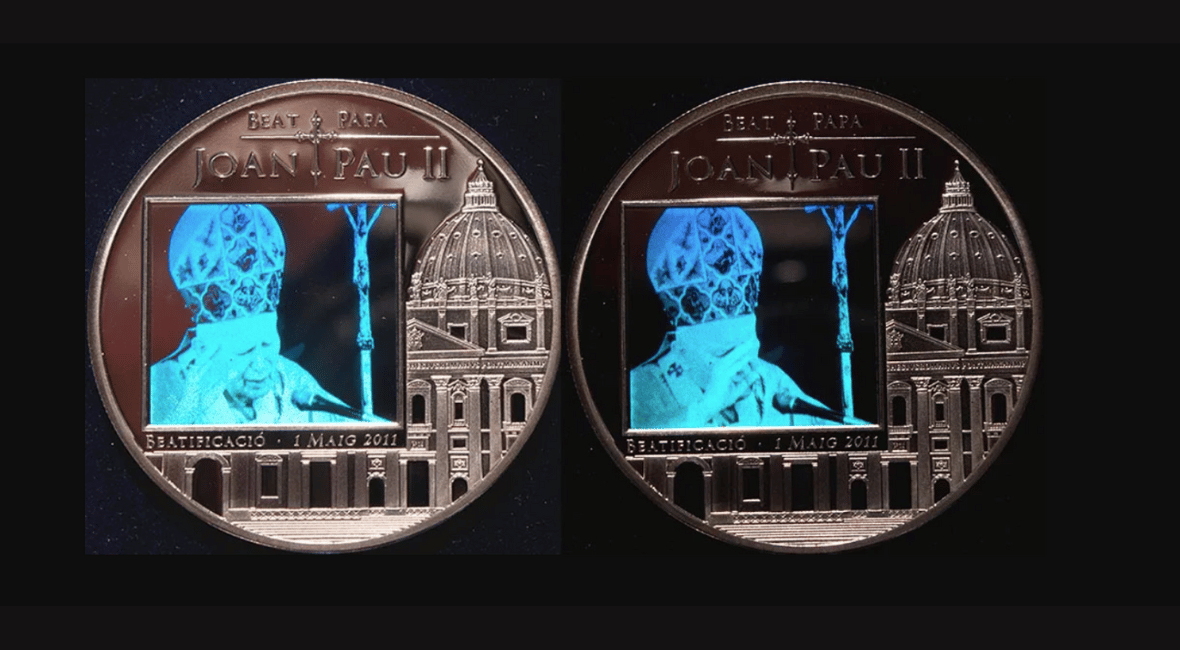 Hologrammes sur les pièces de monnaie