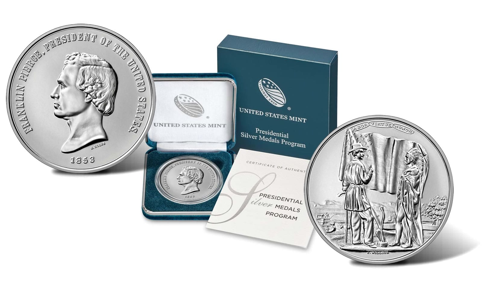 La médaille d’argent présidentielle de Franklin Pierce