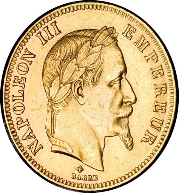 Pièce d'or 100 francs Napoléon III tête laurée  Monnaie françaises